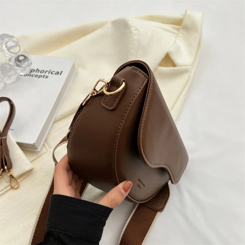 Small Leather Saddle Bag for Women