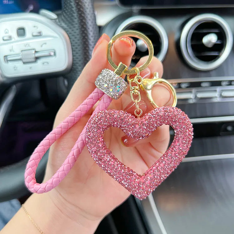 Full Diamond Love Key Chain