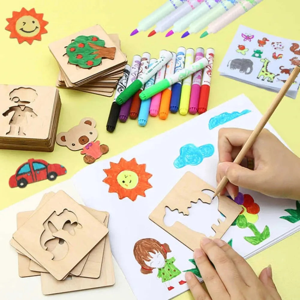 Wooden  toy DIY Painting Template