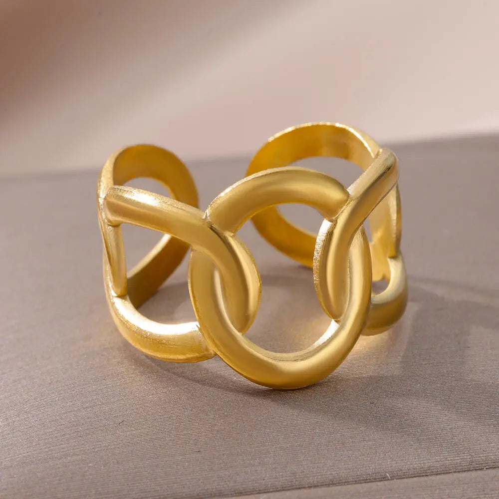 Gold Stainless Steel Rings for Women