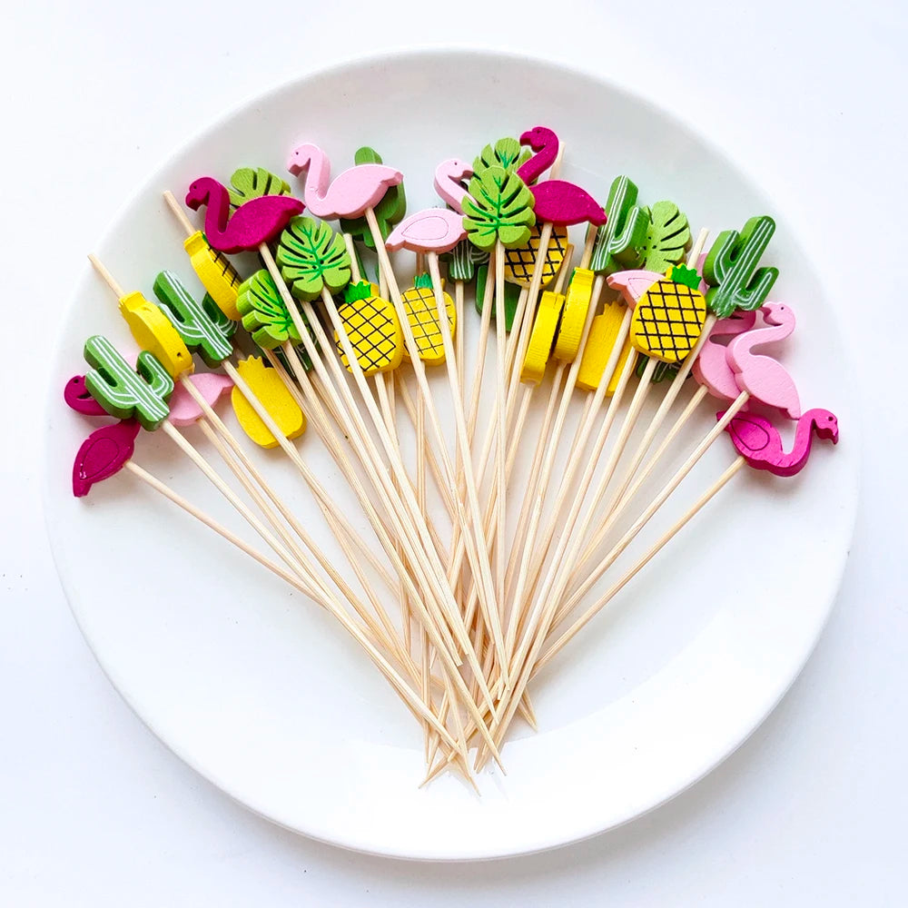 100Pcs Disposable Bamboo Skewers