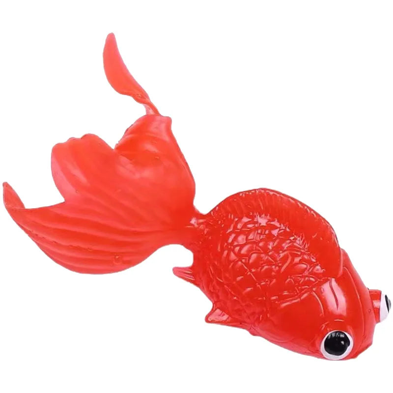 10Pcs/Set Simulation Rubber Goldfish Baby Bath