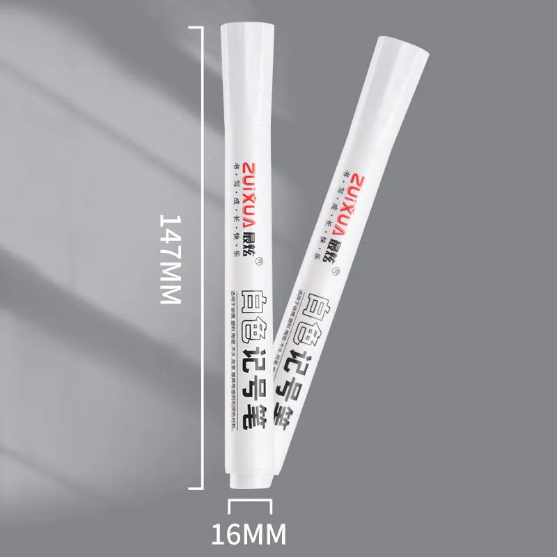 White Marker Pens set 2.0mm Oily Waterproof White Gel Pen