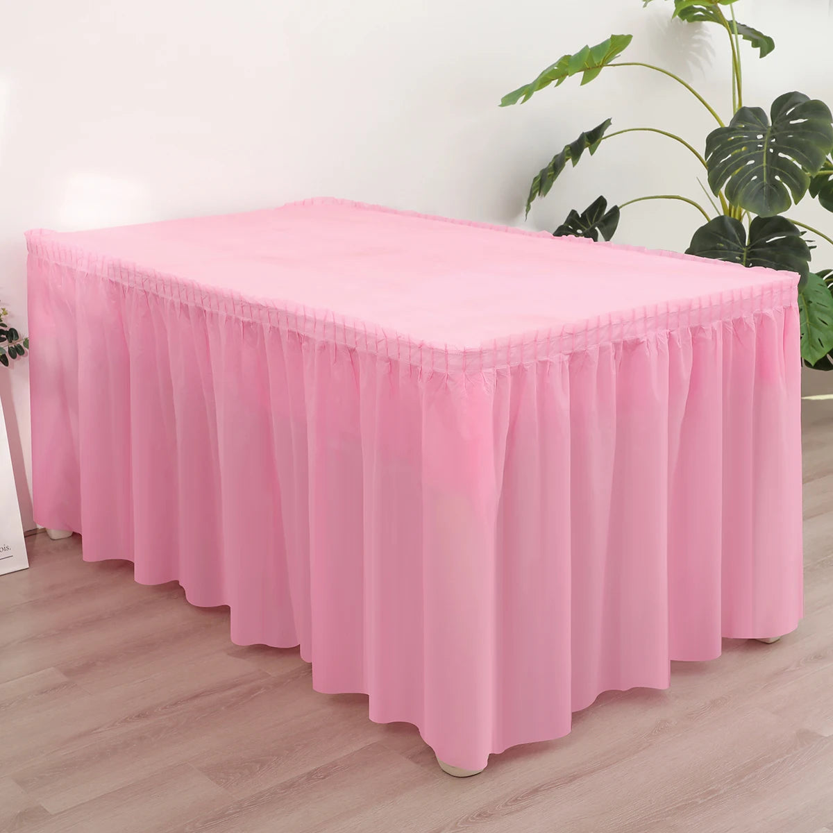 2pcs Disposable tablecloth table skirt