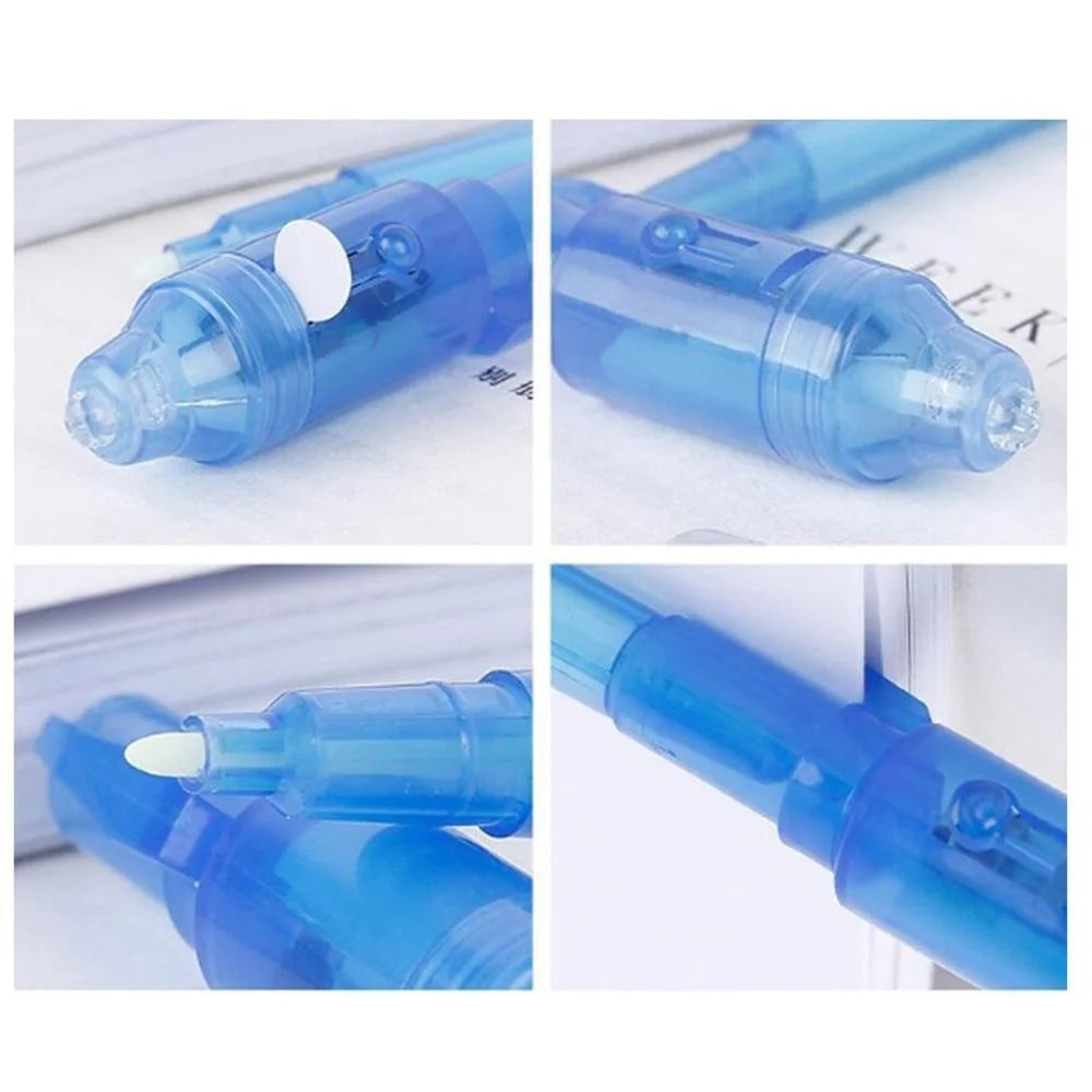 12 PCS Invisible Ink Pen , Spy Pen with UV Light,