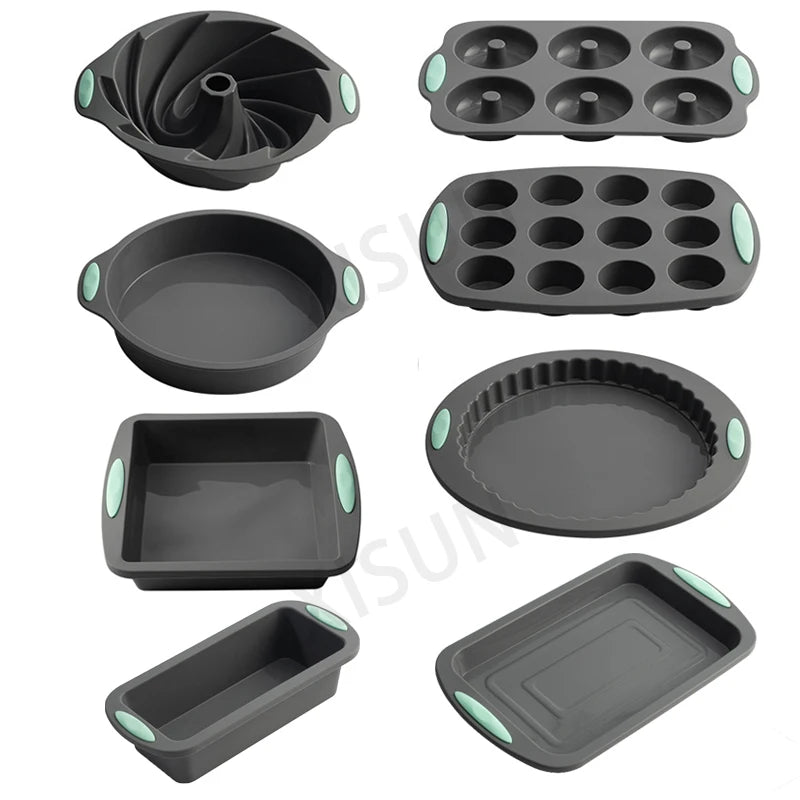 Heat resistant silicone loaf bread muffin donut cake baking tray