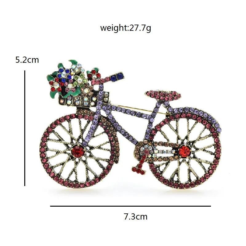 Shining Bicycle Brooches