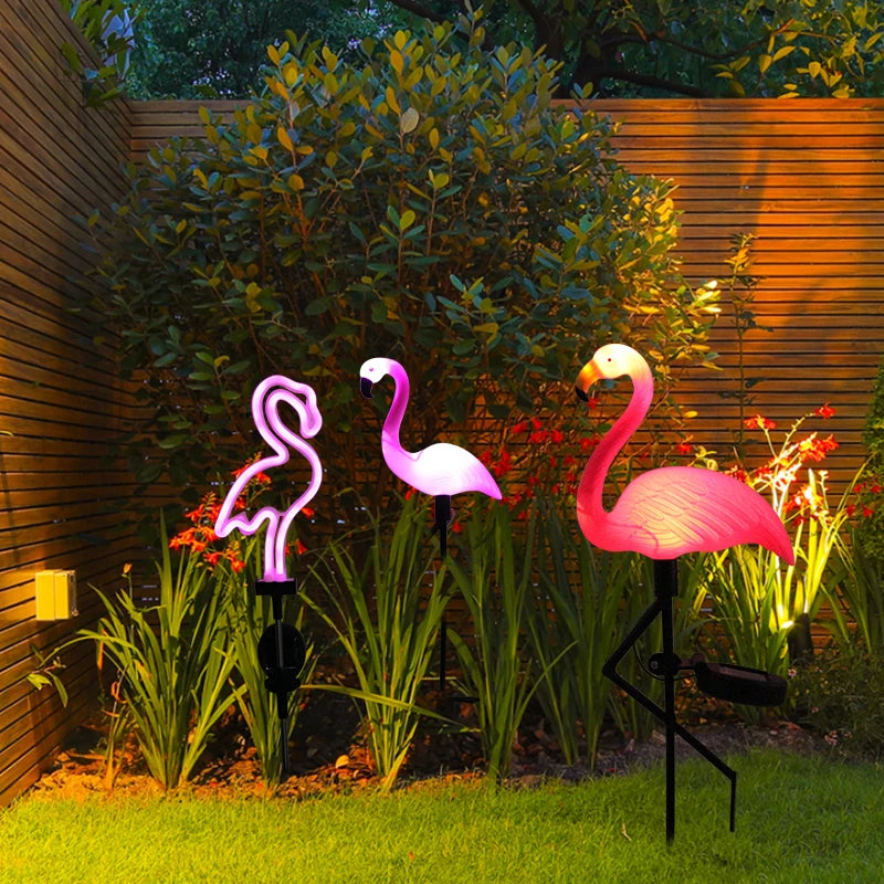 Solar Flamingo Light LED Outdoor Courtyard Lamp