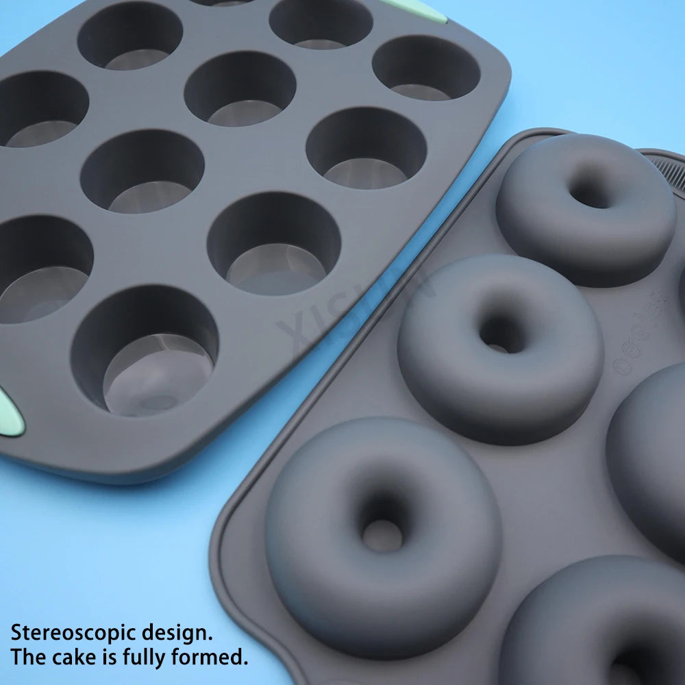 Heat resistant silicone loaf bread muffin donut cake baking tray