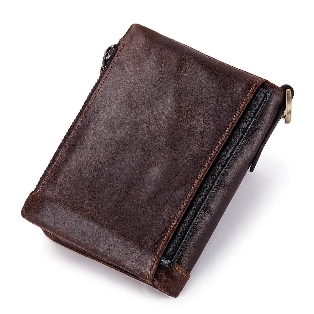 100% Genuine Leather Men Wallet Coin Purse Small Card Holder