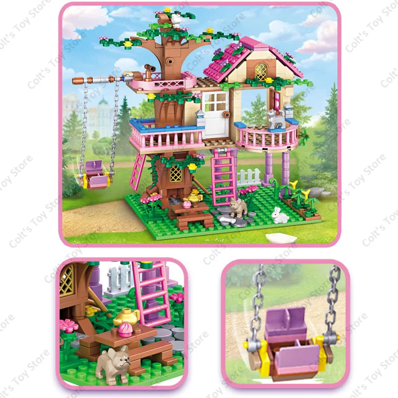 Tree House Villa Castle Building Blocks