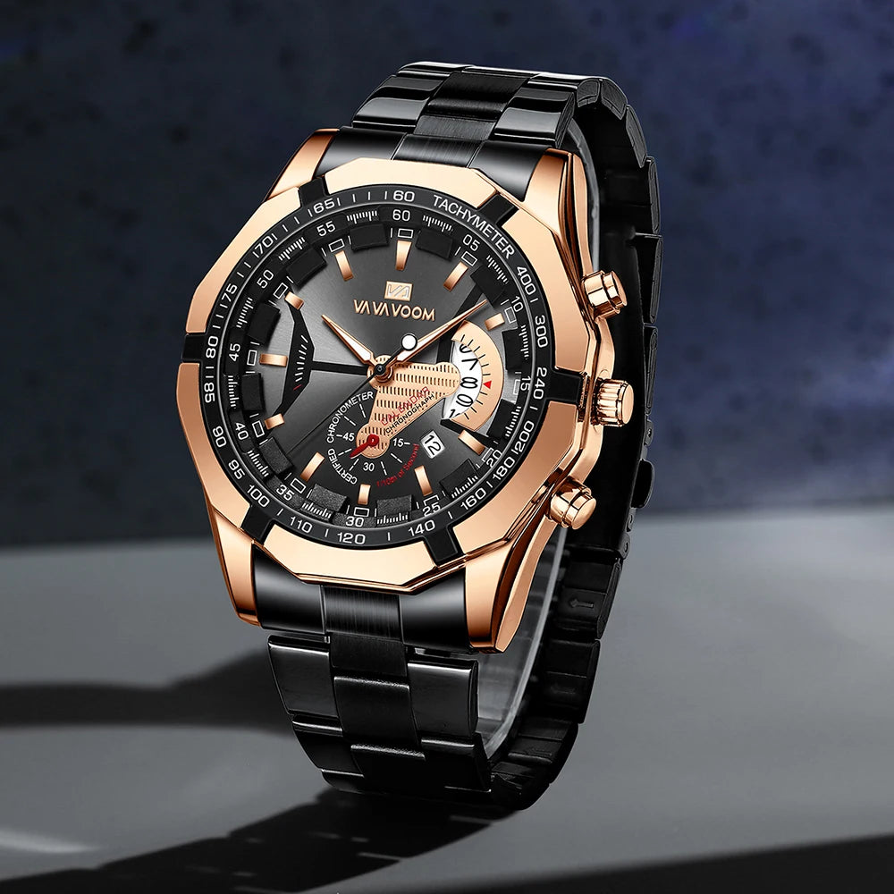 Luxury Gold Sports Casual Quartz  Watch