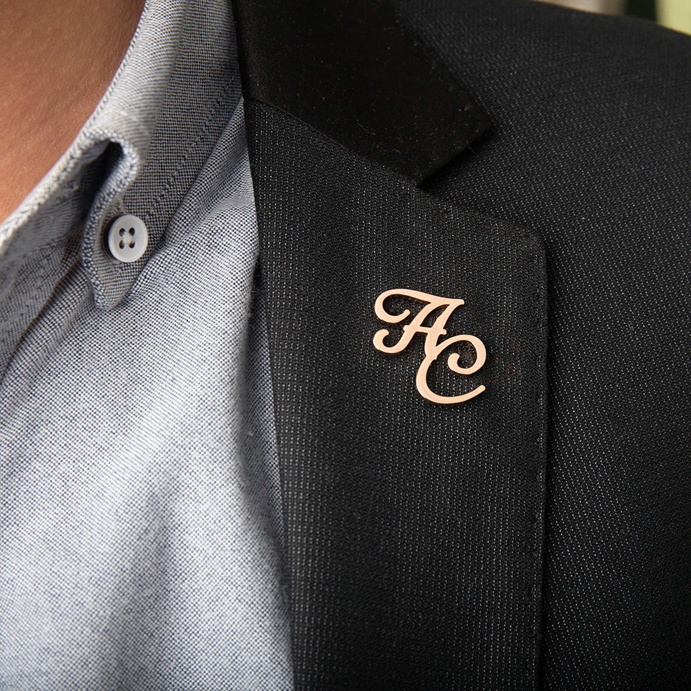 Tangula Custom Initials Brooch