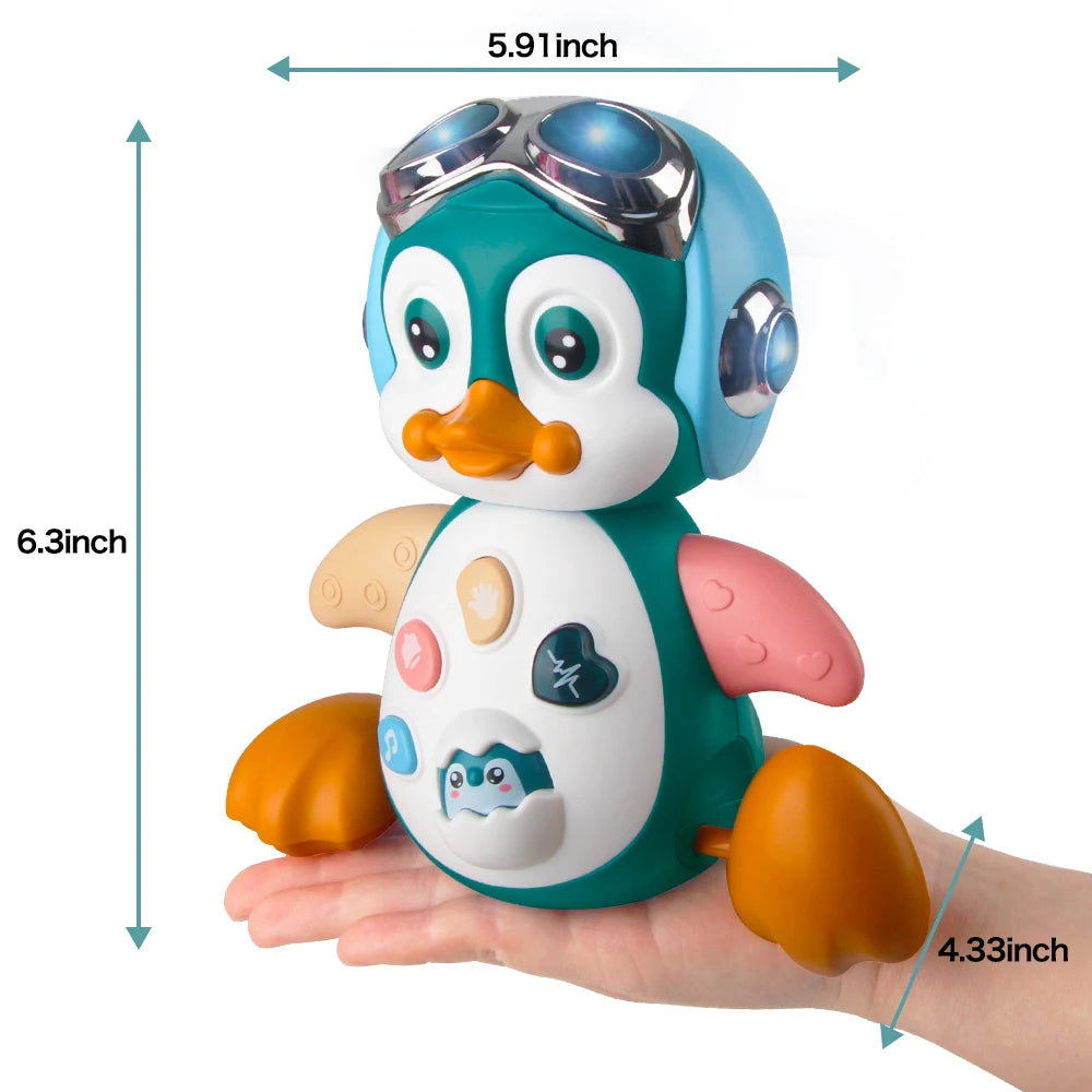 cute Baby Crawling Toys Musical Penguin