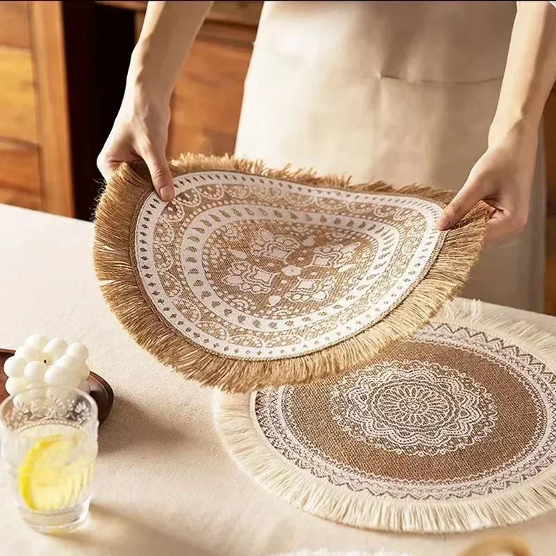 Boho Round Placemat 15 Inch,