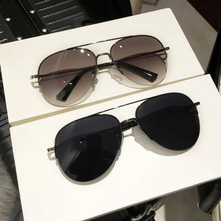 Fashion Gradient Sunglasses for Men Big Frame