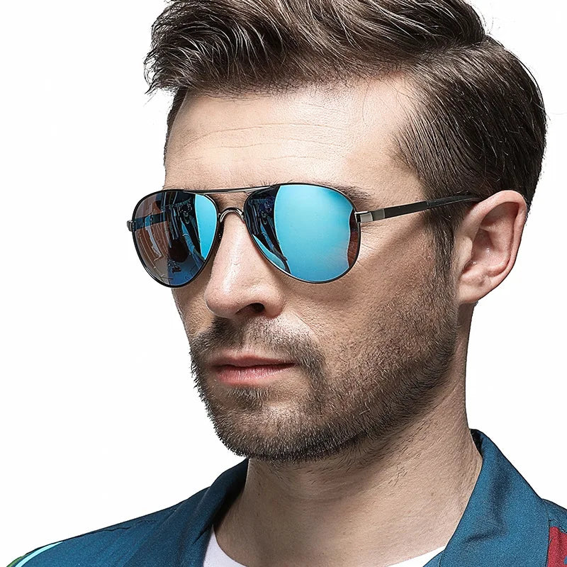 Men's Aviation Sunglasses Polarized Mirror