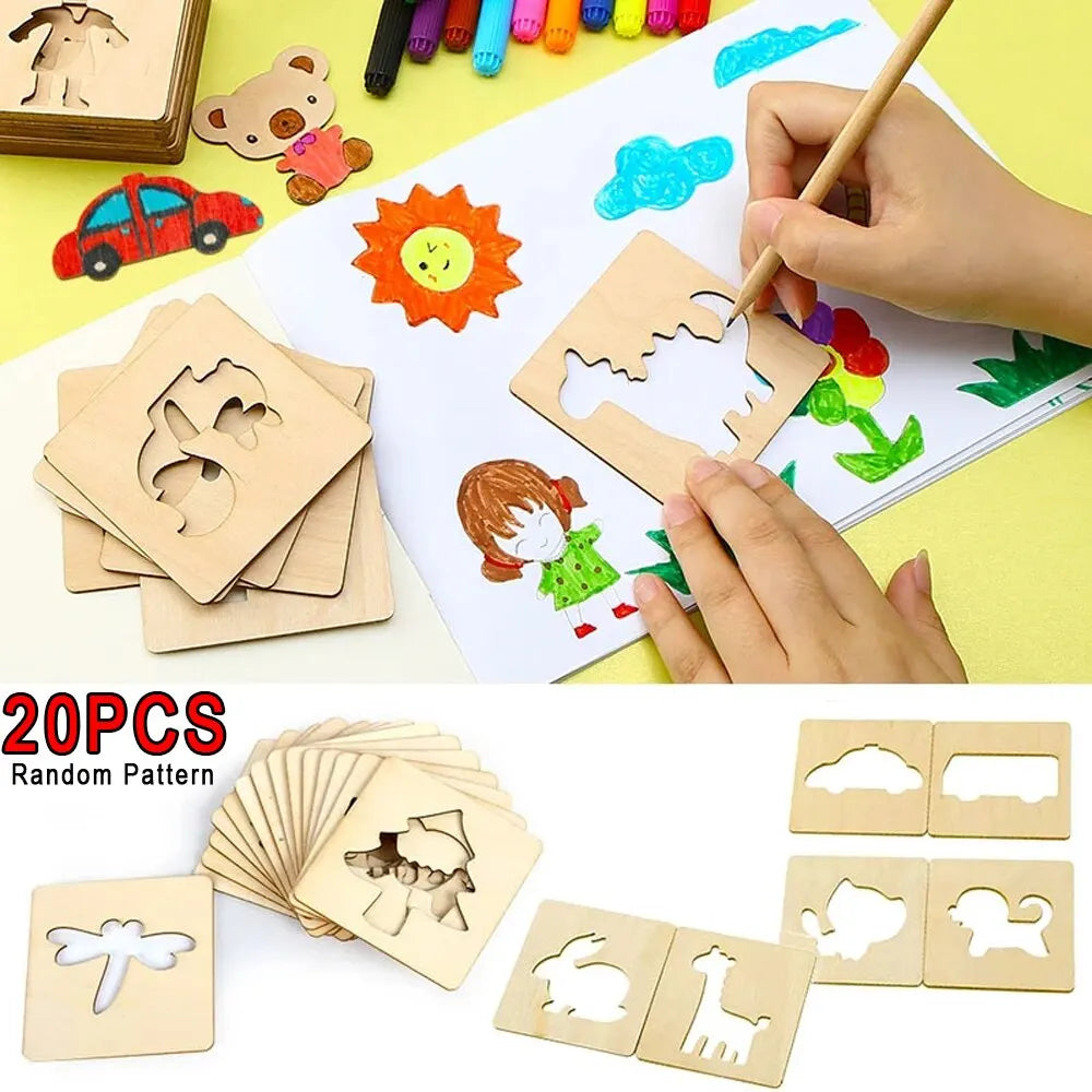 Wooden  toy DIY Painting Template