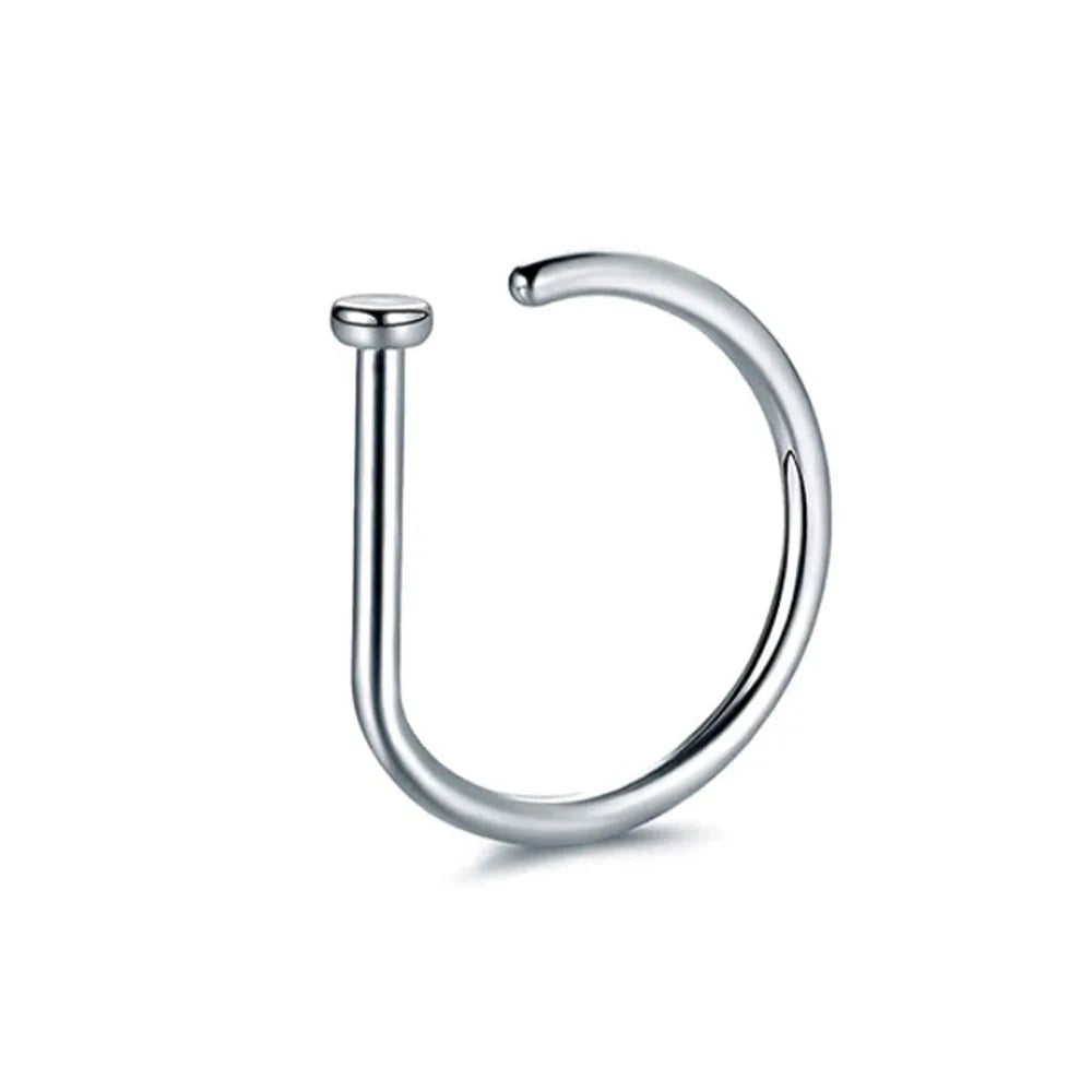 New Curved Barbells Fake Nose Piercing D Shaped