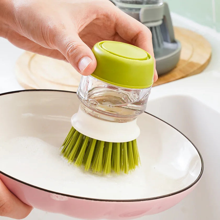 Dishwashing Brush with Soap Dispenser Household