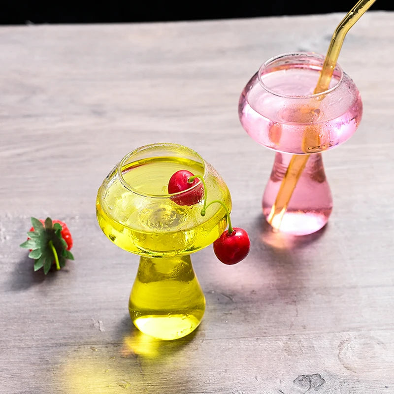 Cute Mushroom Cocktail Glass 260ml Cup For Drinks