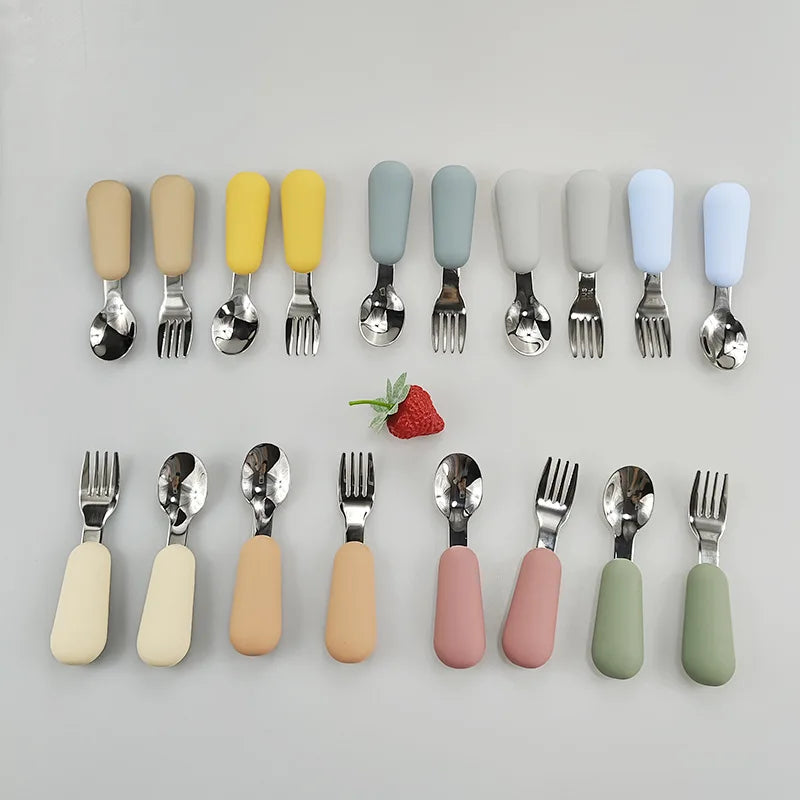 Baby Gadgets Tableware Set Children Utensil Stainless Steel