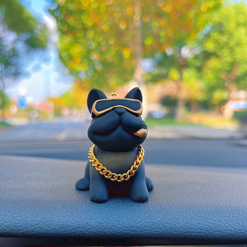 Anime Personality Bulldog Car Interior Decoration