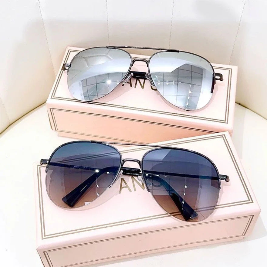 Fashion Gradient Sunglasses for Men Big Frame