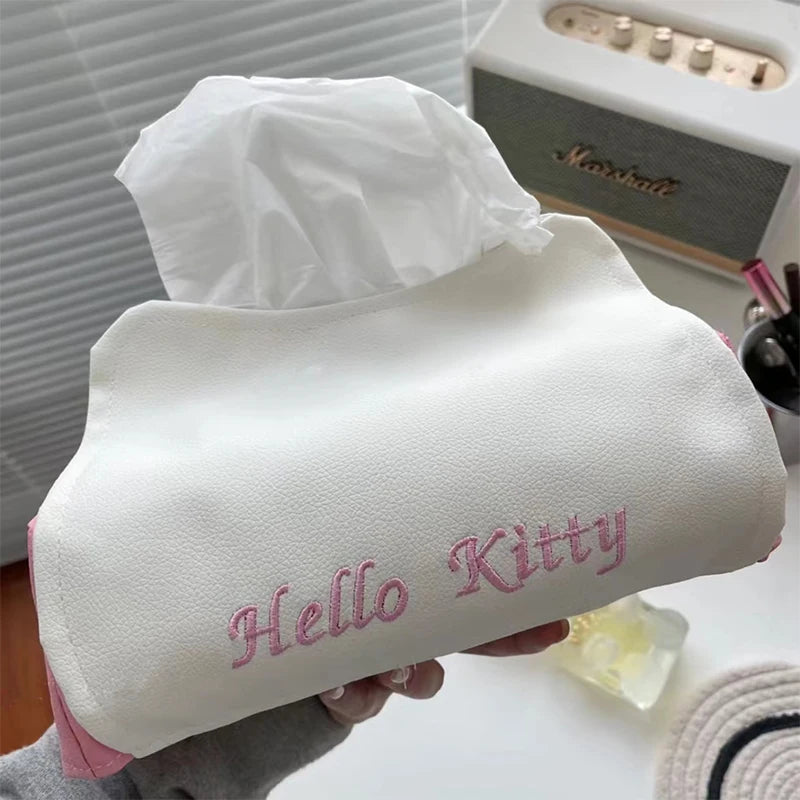 Sanrio Hello Kiity Tissue Box Cartoon Kt Cat Paper Napkin Case