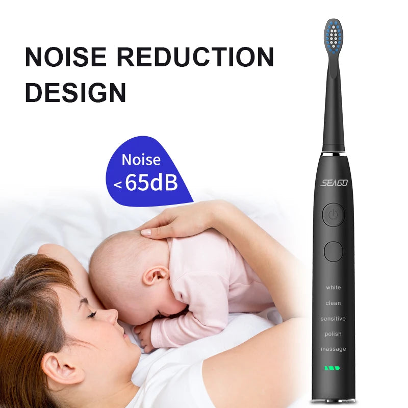 Electric Sonic Toothbrush USB Rechargeable