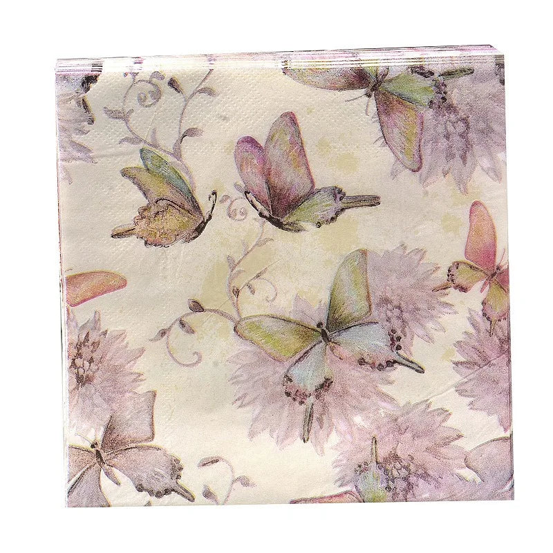 20Pcs/Bag Napkins Paper Butterfly Decoupage