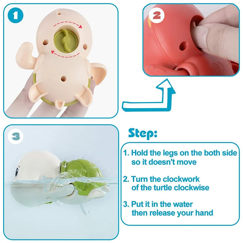 Cute Swimming Turtle Baby Bath Toys