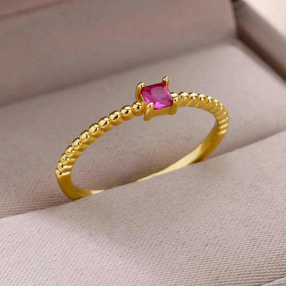 Gold Stainless Steel Rings for Women