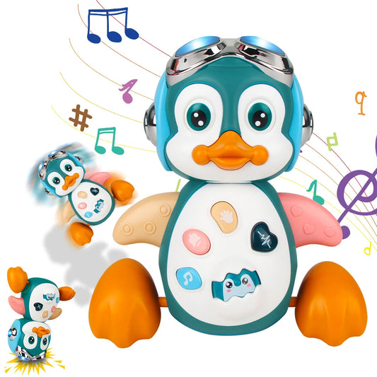 cute Baby Crawling Toys Musical Penguin