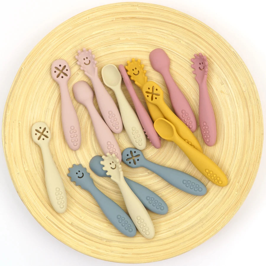 3PCS Silicone Spoon Fork