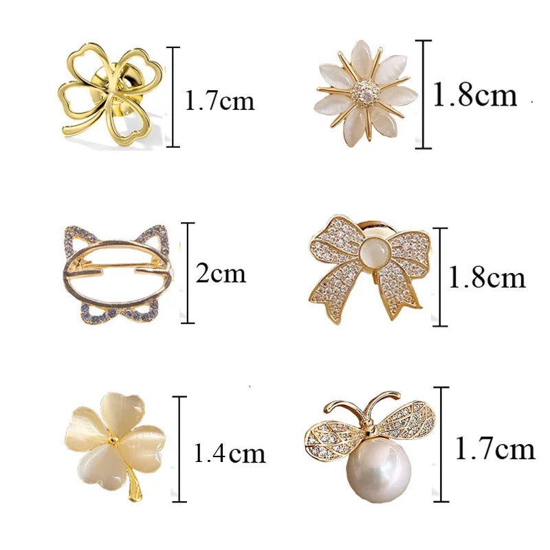 Fashion Brooch Set Flower Bow