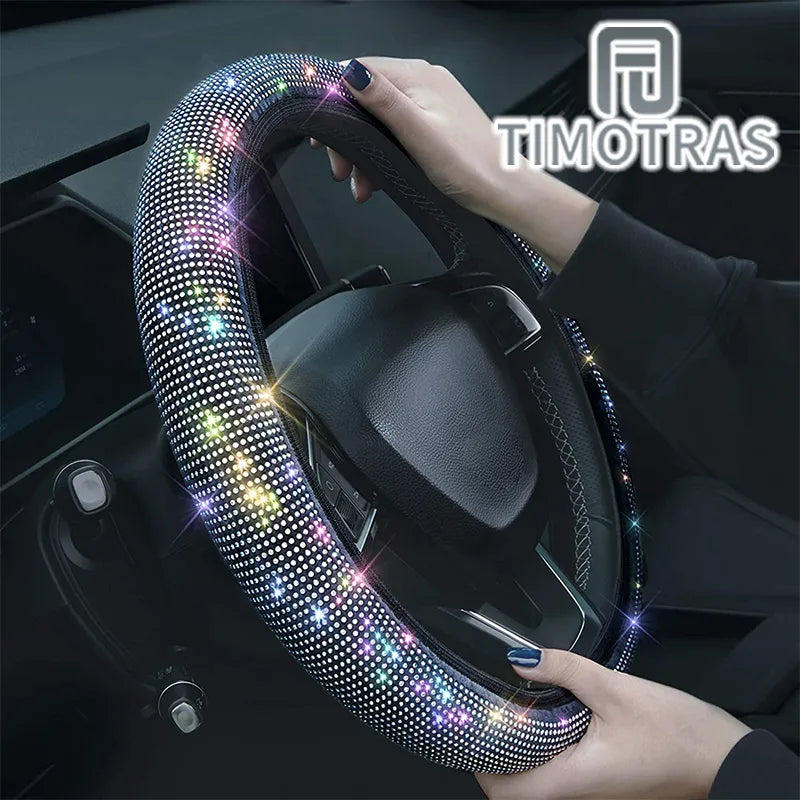 Car Steering Wheel Cover With Crystal Diamonds