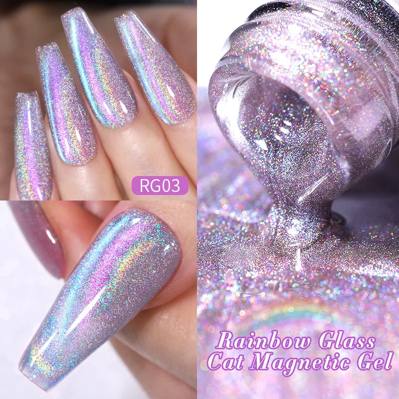 Magnetic Gel Nail Gel Pink, Purple Gel Soak Off UV LED Nail