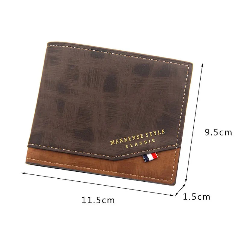 Short Men Wallets Slim Classic Coin Pocket Photo Holder