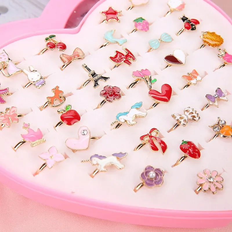 10/20/36 pcs Cute Adjustable Rings