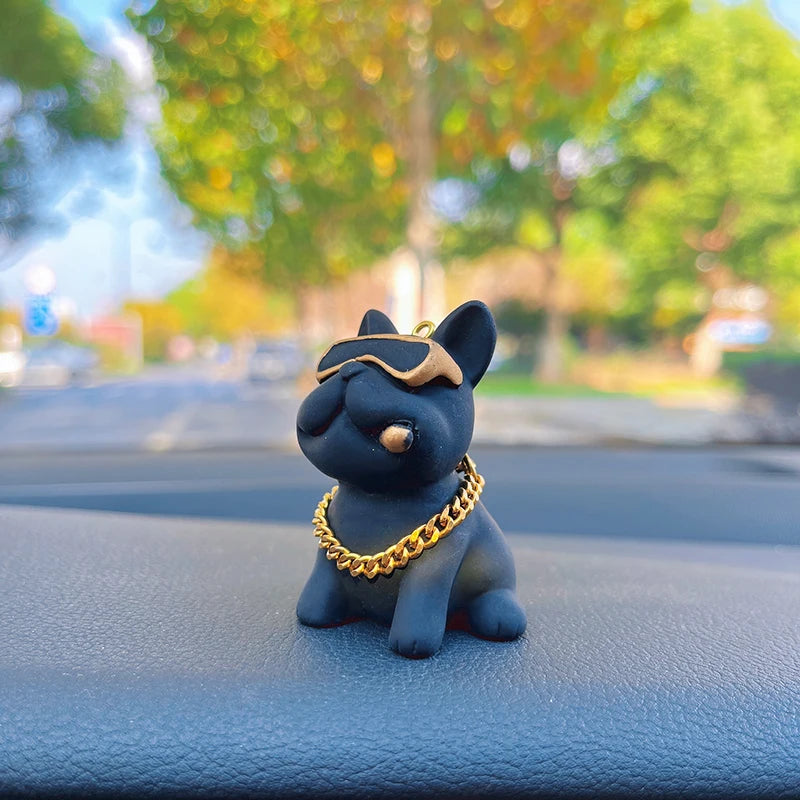 Anime Personality Bulldog Car Interior Decoration