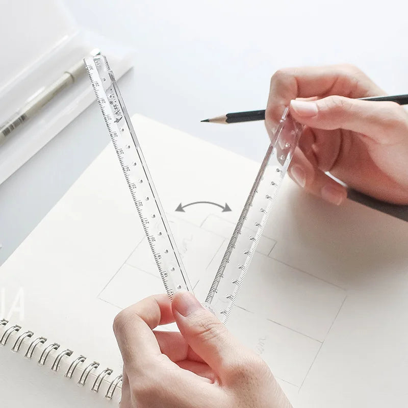 1pc Folding Acrylic Ruler -