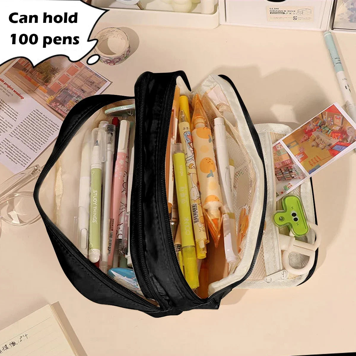 Cute Multi Layer Pencil Case Pouch,