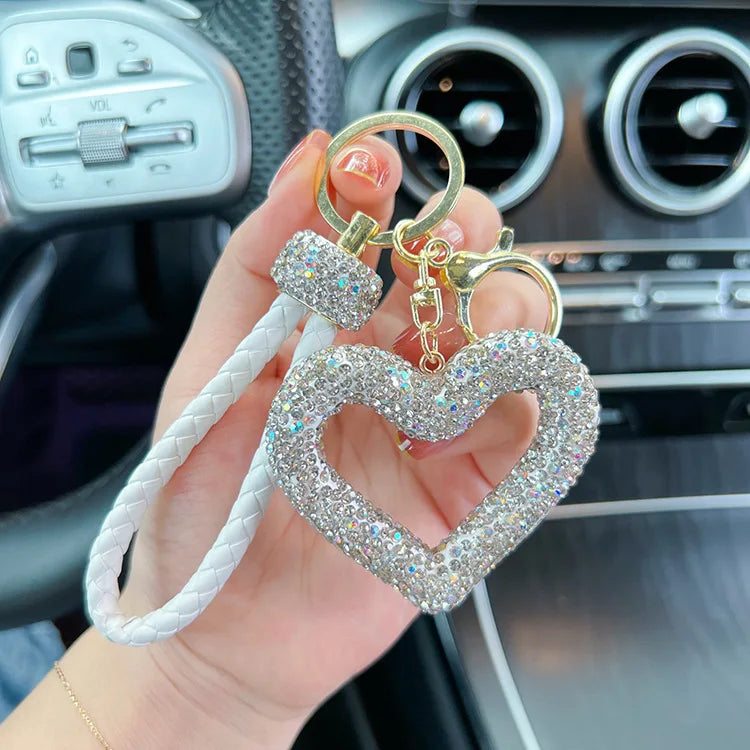 Full Diamond Love Key Chain