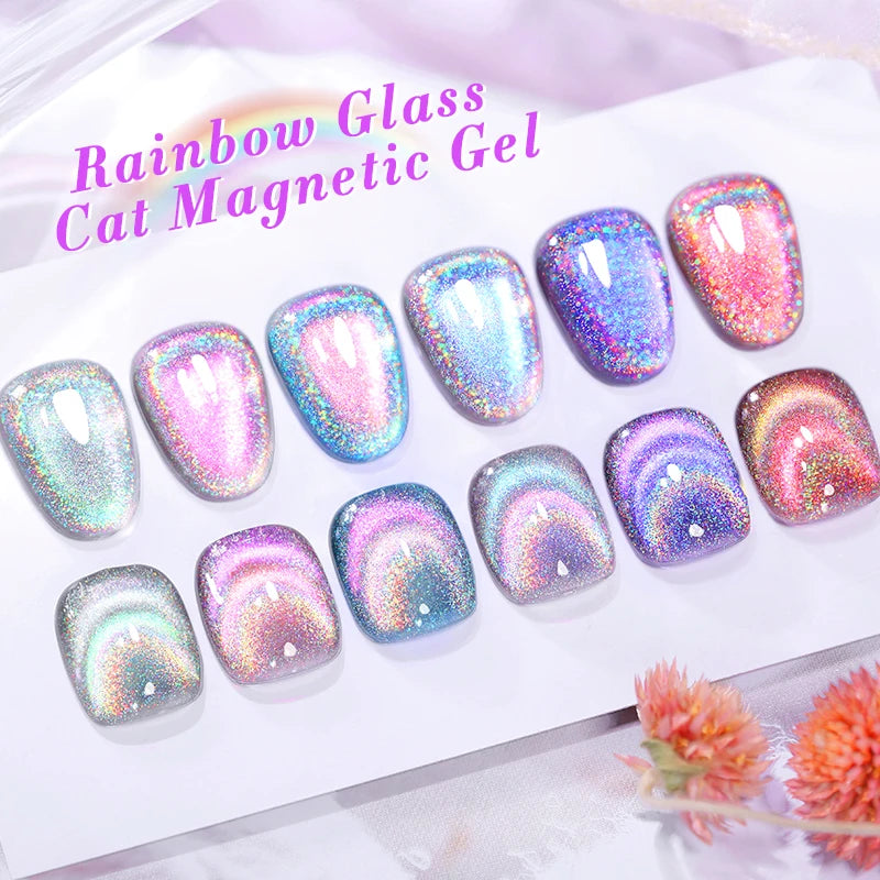 Magnetic Gel Nail Gel Pink, Purple Gel Soak Off UV LED Nail