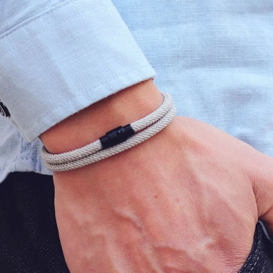 New Minimalist Men Rope Bracelet Double Layer