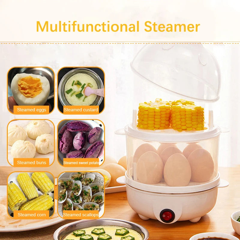 Electric Egg Cooker Double Multifunction  Egg Steamer Appliances Kitchen