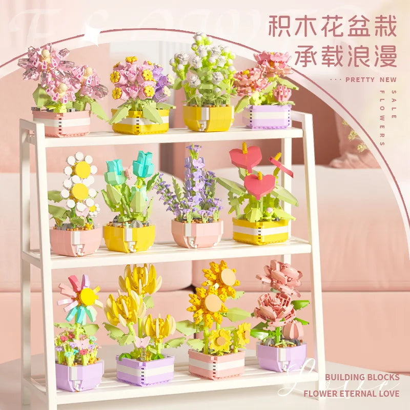 Flower Succulents Building Blocks