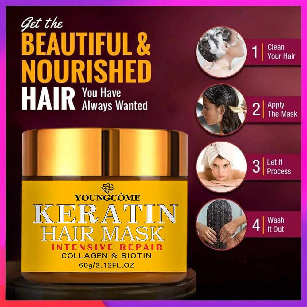 Hair Repairs Hair Mask Biotin Collagen Keratin Treatment