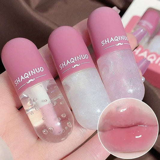 Transparent Glitter Lip Gloss Color Change